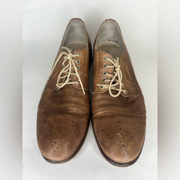 David Mayer Naman Oxfords Lace Up Dress Shoes Men Size 42 US 9 Brown Leather - Picture 16 of 16